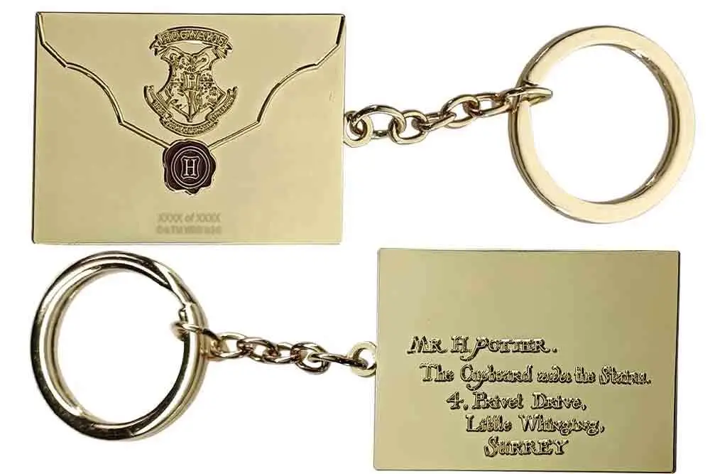 Porte-clés Harry Potter hogwarts letter metal